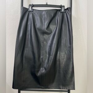 Tahari Faux Leather Pencil Skirt